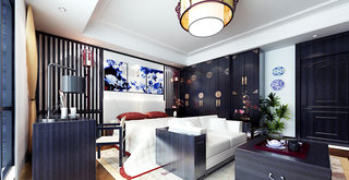 中式风格大气卧室效果图