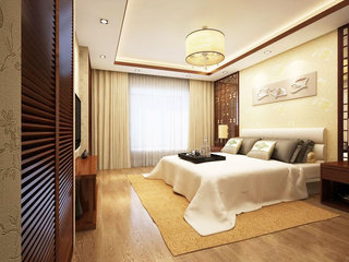 中式风格大气卧室效果图