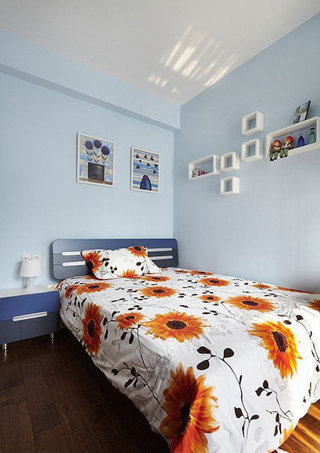 地中海风格可爱儿童房床上用品效果图