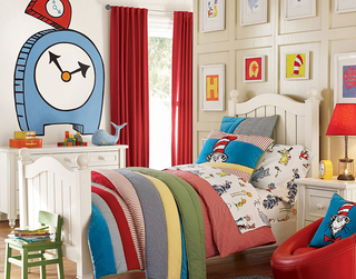 地中海风格可爱儿童房床上用品效果图