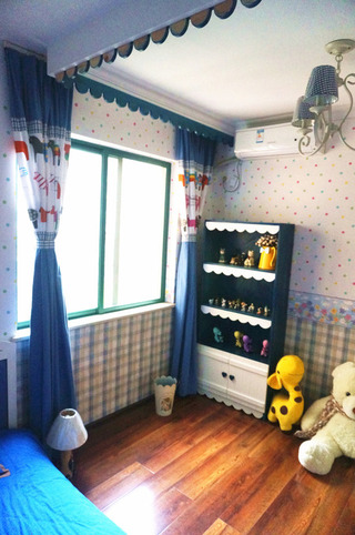 地中海风格可爱儿童房收纳柜效果图