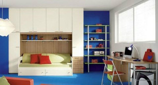 地中海风格可爱蓝色儿童房设计图纸