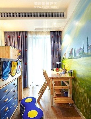 地中海风格可爱绿色儿童房装潢
