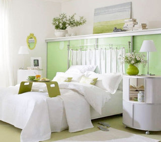 简约风格实用绿色卧室装修效果图