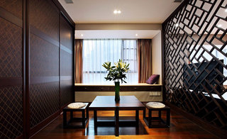 中式风格古典客厅飘窗设计图纸