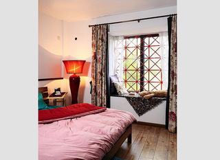 中式风格小清新卧室飘窗设计
