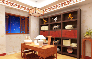 中式风格大气书房设计图