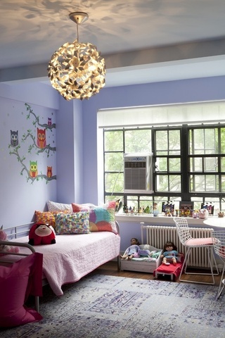 田园风格可爱紫色儿童房设计