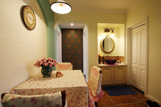 混搭风格一室一厅温馨餐厅旧房改造家居图片