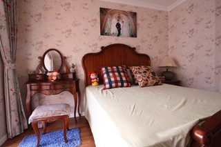 混搭风格一室一厅温馨卧室旧房改造设计图