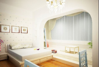 地中海风格卧室飘窗设计图