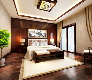 中式风格大气卧室装修图片