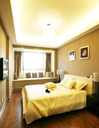 中式风格实用卧室飘窗装修图片