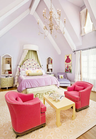 田园风格小清新紫色卧室装潢