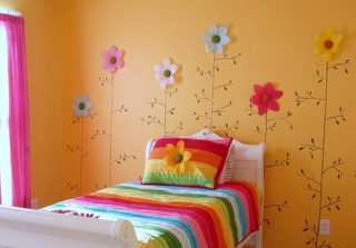 现代简约风格可爱橙色儿童房设计图纸