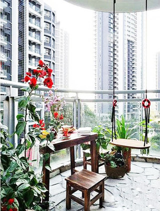 中式风格大气阳台装潢