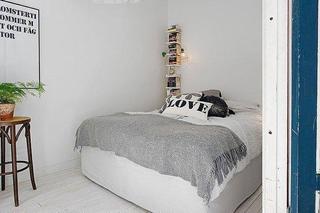 简约风格白色卧室床图片