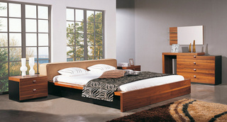 欧式风格卧室实木床图片