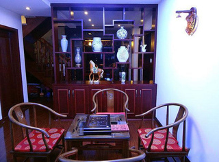 中式风格古典餐厅餐桌图片