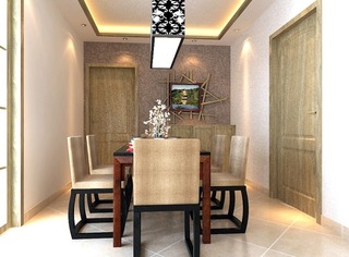 中式风格黄色餐厅餐桌图片