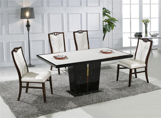美式风格简洁白色餐桌效果图