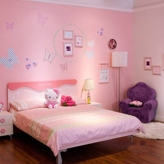 田园风格可爱粉色儿童床效果图