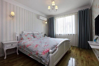 温馨70平米卧室窗帘旧房改造家装图
