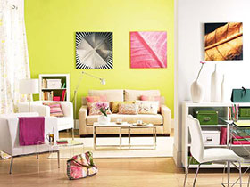 15张彩色沙发背景墙效果图 清新感十足