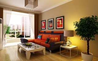 欧式风格黄色沙发背景墙装修效果图