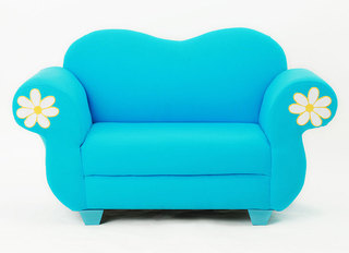 可爱蓝色沙发图片
