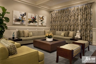 2012最新欧式田园风格复式楼客厅装修效果图装修图片