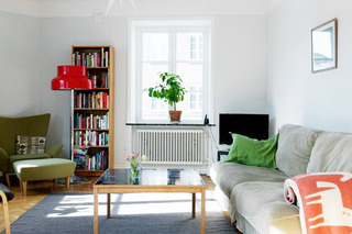 北欧风格实用客厅书架图片