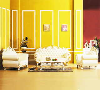 欧式风格米色沙发效果图