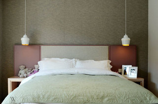 中式风格小清新卧室背景墙设计图