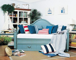 地中海风格舒适蓝色沙发效果图