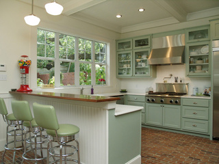 绿色厨房橱柜设计图