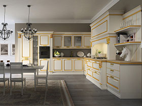 素色厨房效果图 17款白色橱柜设计