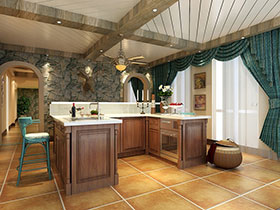 温馨厨房设计 16张美式橱柜效果图