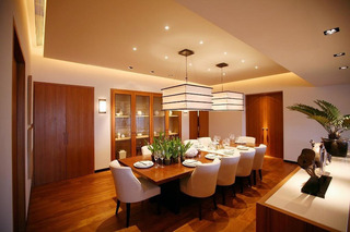 现代简约风格三居室黑白90平米餐厅设计