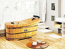 13款舒适洗澡方案 木桶样式浴缸设计