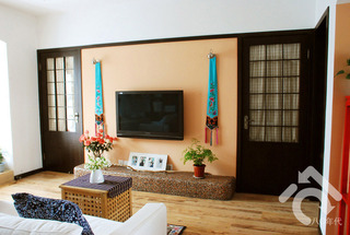 现代简约风格二居室小清新80平米装修效果图