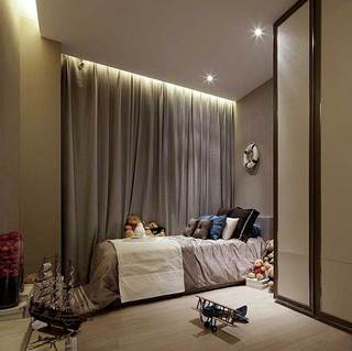 现代简约风格大户型温馨卧室设计图