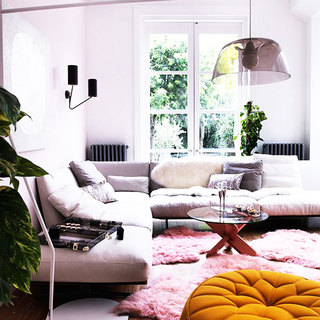 粉色客厅沙发沙发图片
