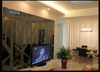 现代简约风格三居室简洁10-15万100平米电视背景墙设计图纸