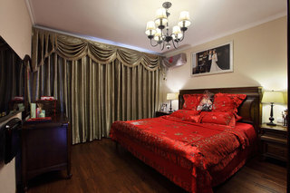 美式风格三居室时尚卧室装修图片