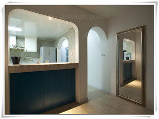 现代简约风格三居室舒适80平米吧台设计图