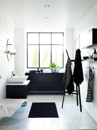 简洁白色卫浴间瓷砖瓷砖图片