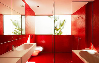 现代简约风格红色卫浴间瓷砖瓷砖图片