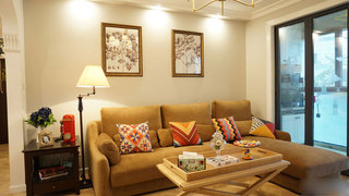 混搭风格二居室温馨90平米客厅沙发沙发图片