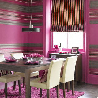 简欧风格紫色餐厅壁纸效果图